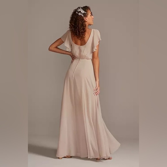 David’s Bridal Celebrate DB Studio Daydream Dress Flutter Sleeve Full Skirt Sz 0 - Picture 12 of 12